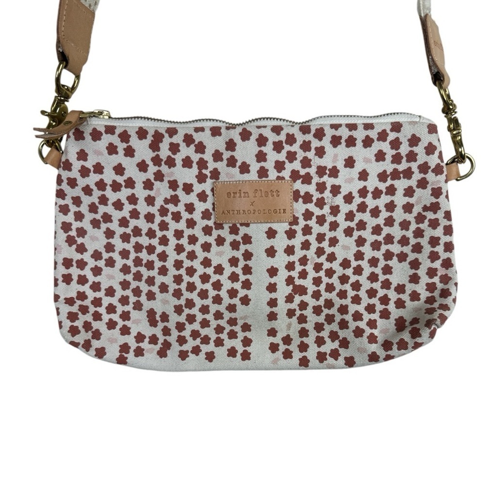 Erin Flett for Anthropologie Clay Polka Dot Canvas & Leather Jen Bag - Picture 4 of 15